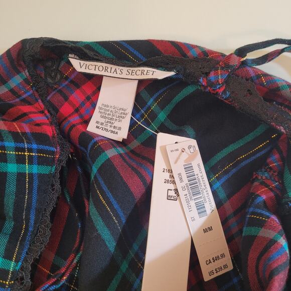 Holiday Victoria’s Secret Plaid PJ Dress Size Medium Tartan NWT Lingerie Festive - Picture 5 of 6